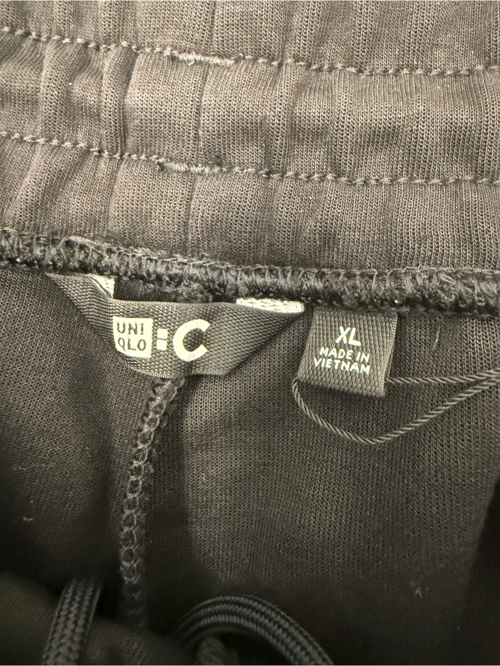 NWT UNIQLO WIDE SWEATPANTS Black NEW Sweat Pant XL Unisex 28” Inseam - Picture 3 of 8